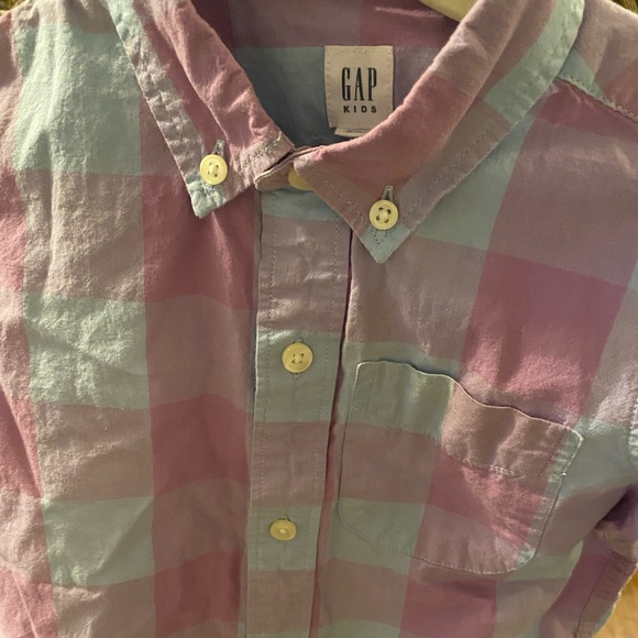Boys Gap Gingham Button Down, 4T - Picture 3 of 4